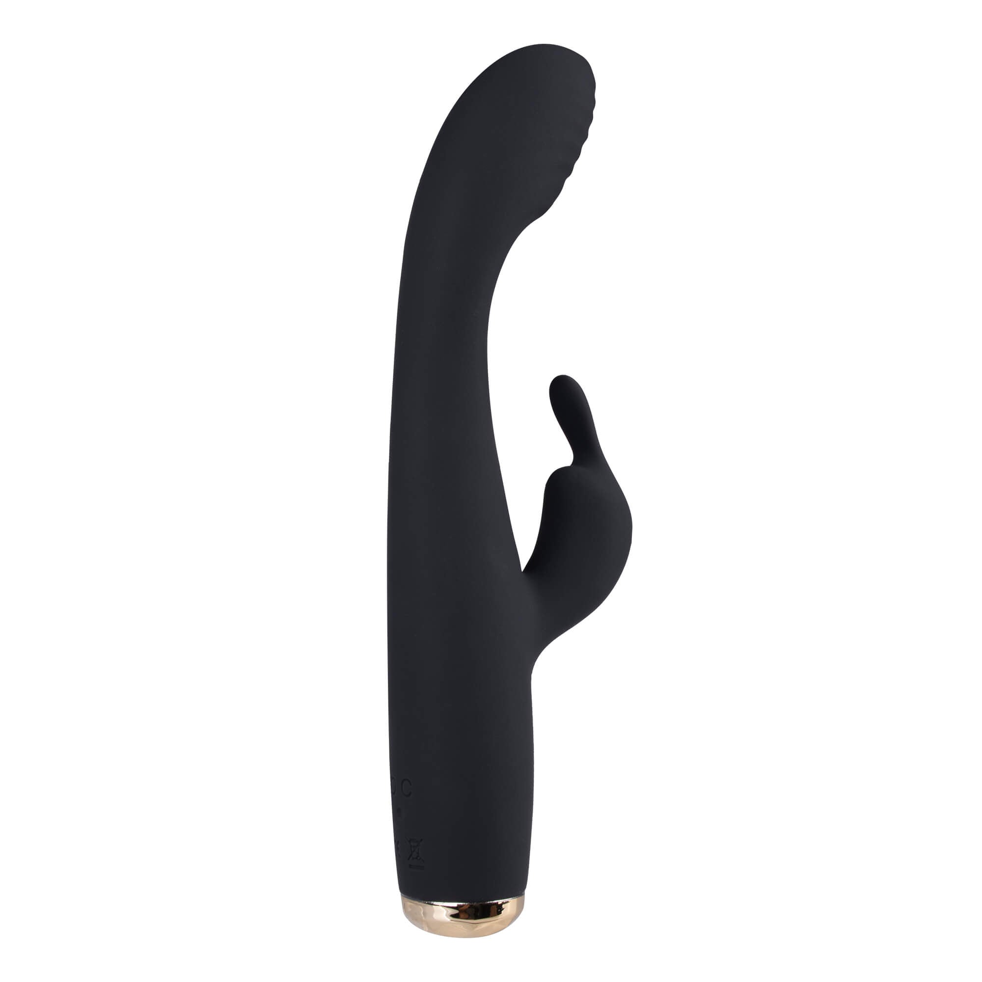 Jitters Silicone Rabbit Vibrator-Black